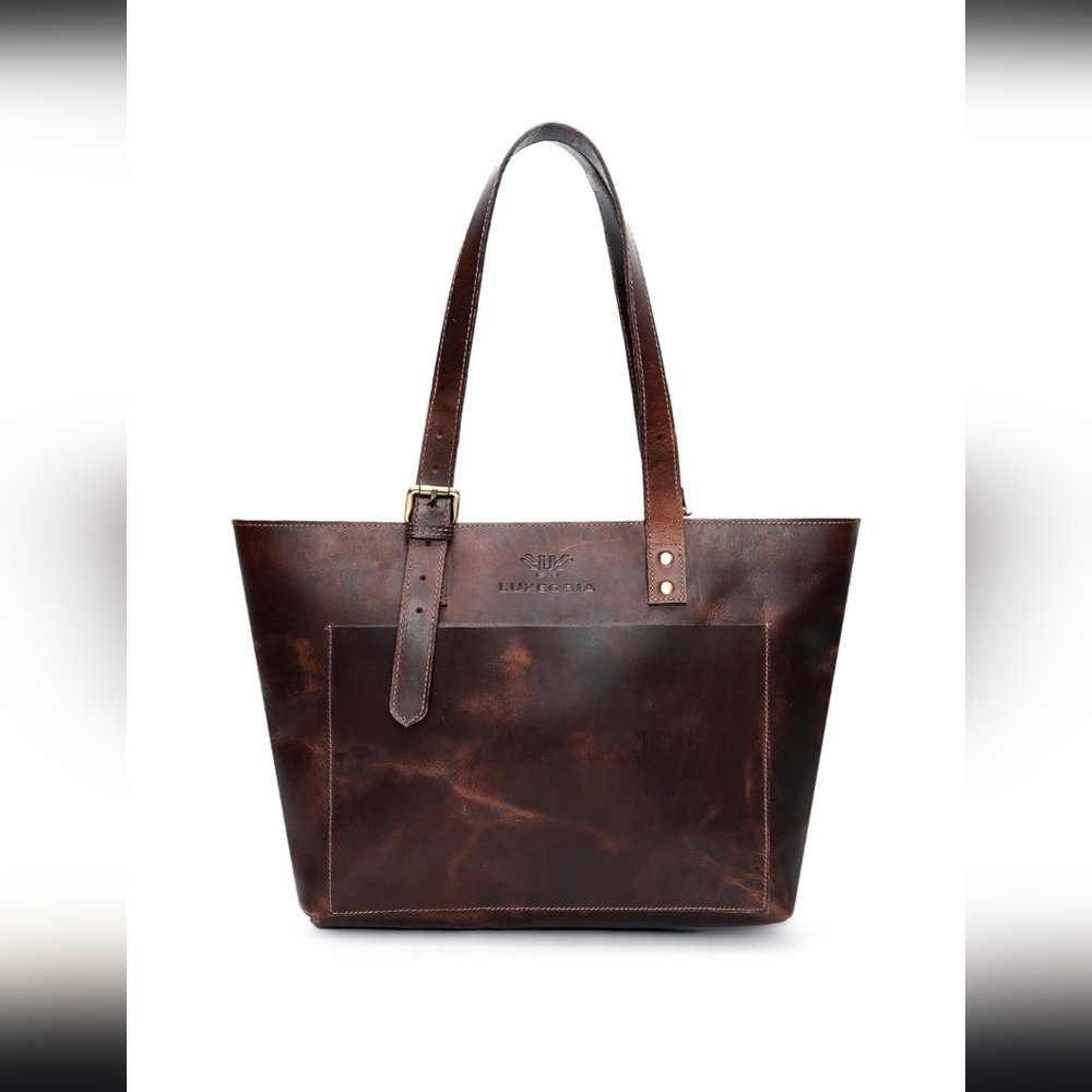 LUXEORIA Pure Leather Tote Bag for Women - Handcrafted Large Tote Bag Aesthetic